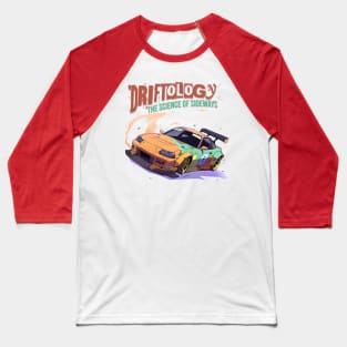 Driftology The Science of Sideways orange drift car Baseball T-Shirt